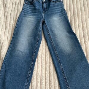 Quince Dark Blue Bella Stretch wide leg Jeans